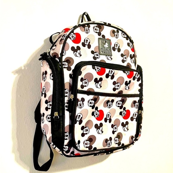 Disney Mickey Mouse Toss Heads Back Pack Baby Diaper Bag Daypack - Picture 2 of 10